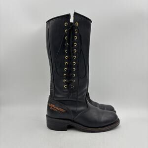 Rare Vintage 70s Harley Davidson Tie Engineer Boots Women's 9 Biker